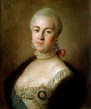 Pietro Antonio Rotari Portrait of Grand Duchess Yekaterina Alexeyevna Sweden oil painting art